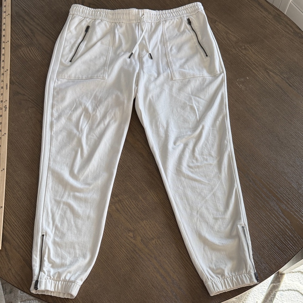 Athleta White Women's Zip Pocket Joggers with Ankle Zips